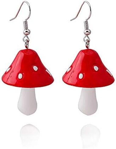 CJIAYUJEW 3D Simulated Fruit Strawberry Acrylic Necklace Earring Set. Cute Stereoscopic Red Strawberry Dangle Necklace Earring Set in Saudi Arabia