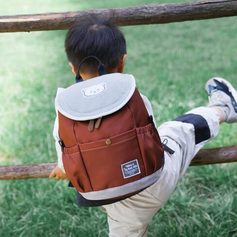 حقيبة ظهر ميني إكسبلورر للأطفال الصغار للأولاد والبنات بعمر 3 سنوات فما فوق، حقيبة ما قبل المدرسة مع حزام للصدر، أشرطة عاكسة (كاكاو بني) in Kuwait