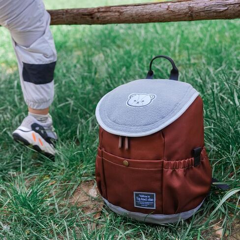 حقيبة ظهر ميني إكسبلورر للأطفال الصغار للأولاد والبنات بعمر 3 سنوات فما فوق، حقيبة ما قبل المدرسة مع حزام للصدر، أشرطة عاكسة (كاكاو بني) in Kuwait