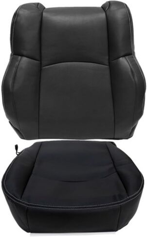 GXARTS Driver & Passenger Side Bottom & Top Lean Back Perforated Replacement Leather Seat Cover Black Compatible with Dodge Ram 1500 2500 2013 2014 2015 2016 2017 2018 in Saudi Arabia