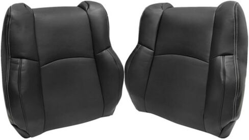 GXARTS Driver & Passenger Side Bottom & Top Lean Back Perforated Replacement Leather Seat Cover Black Compatible with Dodge Ram 1500 2500 2013 2014 2015 2016 2017 2018 in Saudi Arabia