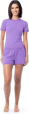 Fruit of the Loom womens Energize Short Sleeve Tee and Shorts Sleep Pajama Set in Saudi Arabia