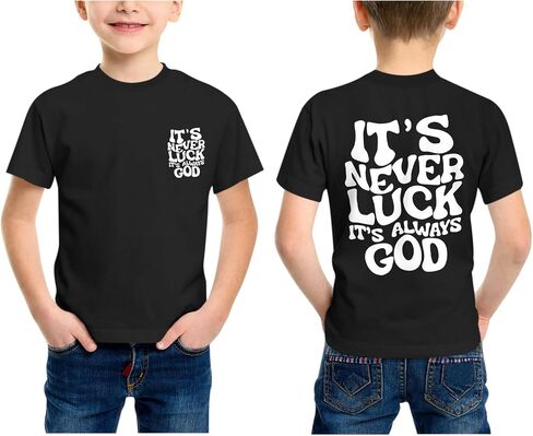 KIEKIECOO God Christian Shirts for Boys Bible Verse Letter Printed T Shirts Faith Religious Shirt for Kids Cotton Casual Tops in Saudi Arabia
