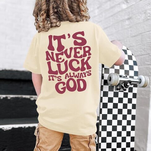 KIEKIECOO God Christian Shirts for Boys Bible Verse Letter Printed T Shirts Faith Religious Shirt for Kids Cotton Casual Tops in Saudi Arabia
