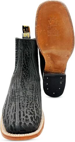 The Western Shops Mens Square Toe Ankle Western Cowboy Boot Dress Ankle Chelsea Boots in Saudi Arabia