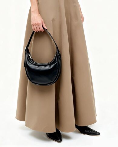 Crescent Shoulder Bag for Women PU Leather Small Crossbody Purse Adjustable Strap Half Moon Underarm Bag in Saudi Arabia