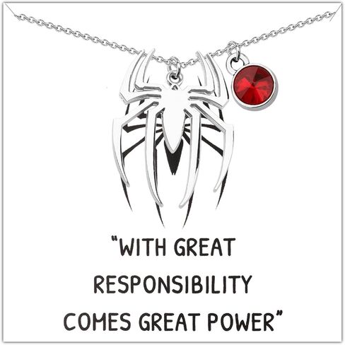 قلادة KUIYAI Spider Movie Merchandise Charm - هدية ملهمة للمعجبين الذين يتمتعون بمسؤولية كبيرة تأتي قوة عظيمة in Kuwait