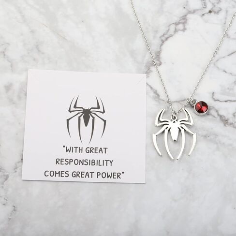 قلادة KUIYAI Spider Movie Merchandise Charm - هدية ملهمة للمعجبين الذين يتمتعون بمسؤولية كبيرة تأتي قوة عظيمة in Kuwait