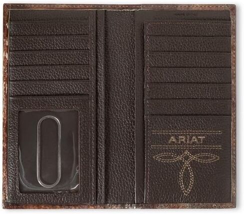 ARIAT Rodeo Turquoise Outline Southwest Wallet, Brown in Saudi Arabia