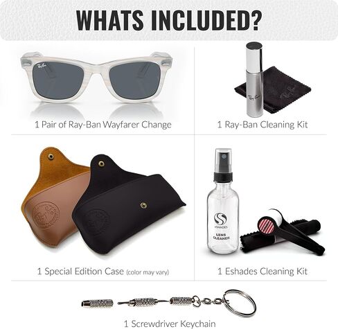 نظارات شمسية Ray-Ban RB2140 ORIGINAL WAYFARER CHANGE مربعة الشكل للرجال والنساء مع مجموعة نظارات RAYBAN الرسمية in Saudi Arabia