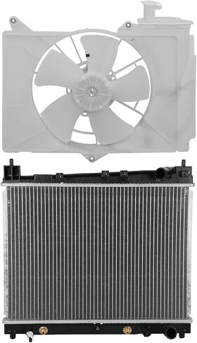 674-59459 مروحة تبريد ومبرد 2305 لسيارة Toyota Echo 2000-2005 لـ Scion xA 2004-2006 لـ Scion xB 2004-2006 مروحة تبريد كهربائية سوداء in Saudi Arabia