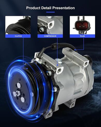 ECCPP AC Compressor Fast Cooling 1994-2005 Fit for Dodge for Ram 2500 3500 5.9L Air Conditioning Compressor 8 Grooves SD7H15 in Saudi Arabia