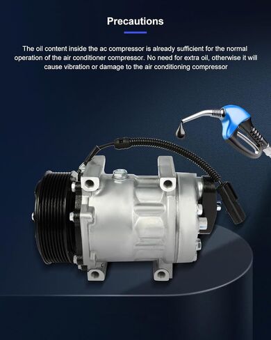 ECCPP AC Compressor Fast Cooling 1994-2005 Fit for Dodge for Ram 2500 3500 5.9L Air Conditioning Compressor 8 Grooves SD7H15 in Saudi Arabia