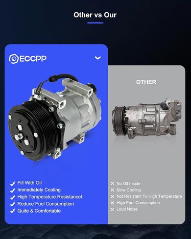 ECCPP AC Compressor Fast Cooling 1994-2005 Fit for Dodge for Ram 2500 3500 5.9L Air Conditioning Compressor 8 Grooves SD7H15 in Saudi Arabia