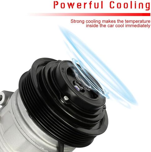 CCIYU A/C Compressor with Clutch A/C Air Compressor for Car 2006-2010 for Chrysler 300/Charger 2.7L,2007 for Dodge Charger 3.5L,2006-2008 for Dodge Magnum 2.7L Air Conditioning Compressor for DW97309 in Saudi Arabia