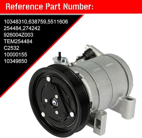 CCIYU A/C Compressor with Clutch A/C Air Compressor for Car 2006-2010 for Chrysler 300/Charger 2.7L,2007 for Dodge Charger 3.5L,2006-2008 for Dodge Magnum 2.7L Air Conditioning Compressor for DW97309 in Saudi Arabia
