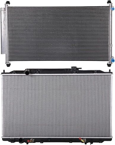 Replacement Radiator and AC A/C Condenser Compatible for 2005 2006 2007 2008 2009 2010 for Honda for Odyssey in Saudi Arabia
