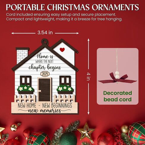 New Home Gifts for Men, Women - Christmas Ornaments 2024, New Home Gift Ideas, Housewarming Gifts for New House, Home Decor Gifts for Couples - Christmas Tree Decoration Glass Ornaments in Saudi Arabia