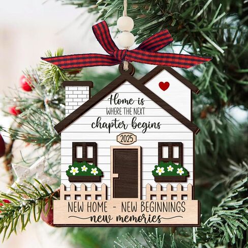 New Home Gifts for Men, Women - Christmas Ornaments 2024, New Home Gift Ideas, Housewarming Gifts for New House, Home Decor Gifts for Couples - Christmas Tree Decoration Glass Ornaments in Saudi Arabia