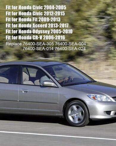 مرآة الرؤية الخلفية الداخلية متوافقة مع Honda Accord Civic CRV Fit Odyssey 2004-2017، استبدال مرآة الرؤية الخلفية للسيارة الشفافة 76400-SEA-305 76400-SEA-004 76400-SEA-024 HD in Kuwait