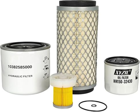 Filter Kit Compatible with Mahindra Max 28 XL Max 26 XLT Max 26 XL 2415 2516 HST Gear, Max 22 24 25XL HST w/ 1.3L Engine Tractor MAM0117 35460501800 10382585000 31A6200317 Air Oil Fuel Hydraulic in Saudi Arabia