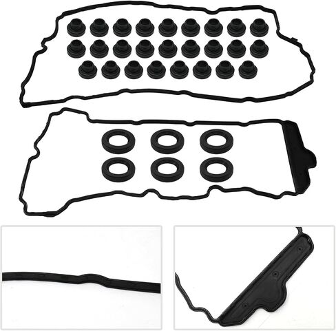 Anxingo VS50808R Engine Valve Cover Gasket Set Replacement for Buick Enclave Base Lacrosse Cadillac ATS CTS STS XTS Chevrolet Impala Caprice Camaro GMC Acadia, Replaces VS50502 12595107 in Saudi Arabia