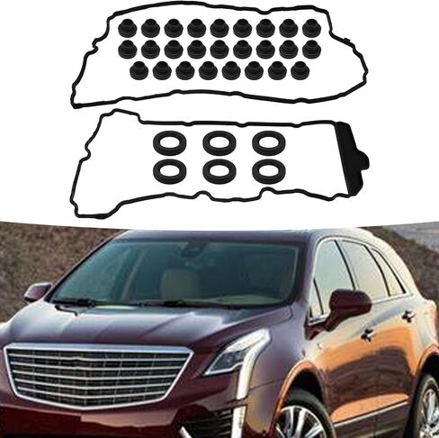 Anxingo VS50808R Engine Valve Cover Gasket Set Replacement for Buick Enclave Base Lacrosse Cadillac ATS CTS STS XTS Chevrolet Impala Caprice Camaro GMC Acadia, Replaces VS50502 12595107 in Saudi Arabia