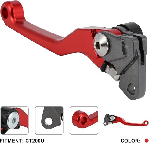 Mini Bike Brake Lever Dirt Bike Left Perch Handle Adjustable CNC for CT200U CT200U-EX BT200X CC100X CT100U CRF 50 XR 70 80 XR200 SSR125 Trail 200 Baja Pit Dirt BikeRed in Saudi Arabia