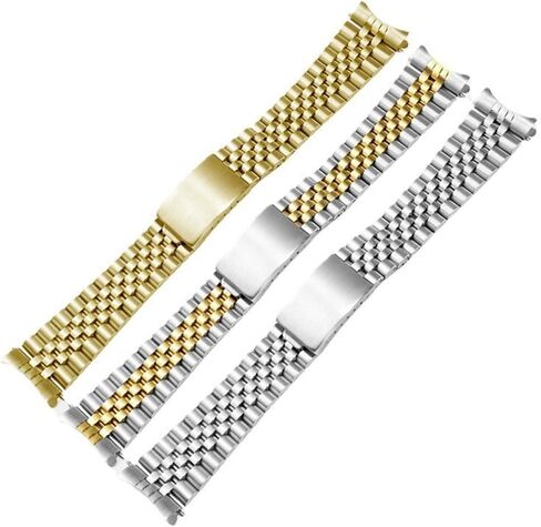 Watch Band Unisex Folding Buckle Stainless Steel Metal Wristband in Saudi Arabia