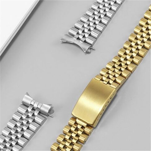 Watch Band Unisex Folding Buckle Stainless Steel Metal Wristband in Saudi Arabia