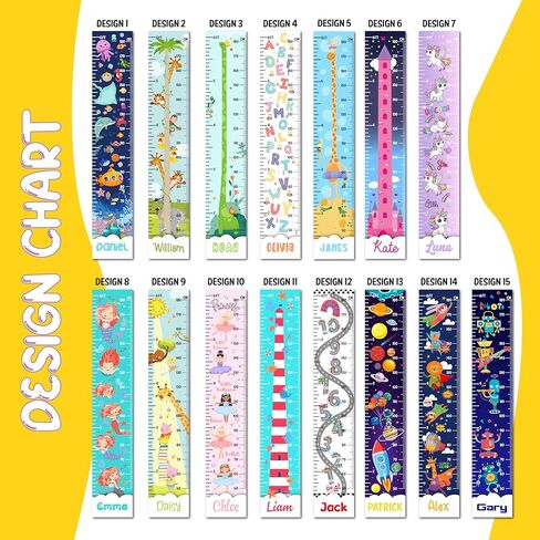 مخطط نمو مخصص للأطفال للجدار، مسطرة ارتفاع للطفل، مخطط نمو مخصص مع ملصق معلم لارتفاع الطفل، مسطرة مخطط نمو مخصص للأطفال in Kuwait