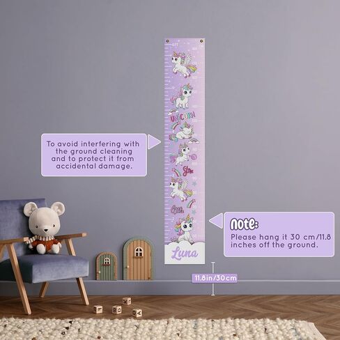 مخطط نمو مخصص للأطفال للجدار، مسطرة ارتفاع للطفل، مخطط نمو مخصص مع ملصق معلم لارتفاع الطفل، مسطرة مخطط نمو مخصص للأطفال in Kuwait