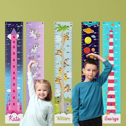 مخطط نمو مخصص للأطفال للجدار، مسطرة ارتفاع للطفل، مخطط نمو مخصص مع ملصق معلم لارتفاع الطفل، مسطرة مخطط نمو مخصص للأطفال in Kuwait