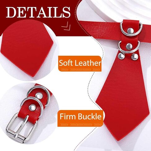 Tie Leather Choker Necklace Punk Choker Collar Gothic PU Leather Collar Halloween Cosplay Party Adjustable Choker Necklaces for Women in Saudi Arabia