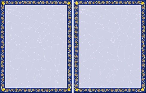 Barker Creek Designer Computer Paper, Reach for The Stars, 8.5" x 11", Decorative Printer Paper, Stationery, 50 Sheets per Pkg, Home, School and Office Supplies (738) (Pack of 2) in Kuwait