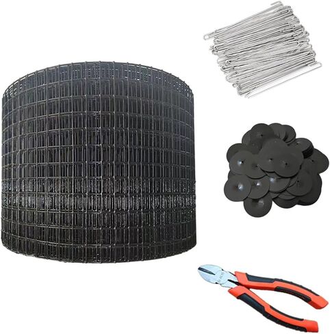 Solar Panel Bird Guard Black PVC1/2 inch 6in * 100FT Anti Bird roll mesh kit with 70 Sets of Fasteners Critter Guard for Solar Panels can Prevent Pigeons Birds from Entering The Interior in Saudi Arabia