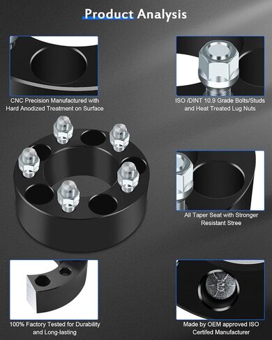ECCPP 4PCS 5 Lug 2 inch Wheel Spacers 5x114.3mm 5x4.5 Fit for 2006-2022 for Acura RDX|2015-2020 for Acura TLX|2005-2014 for Acura TSX|2002-2006 for Acura RSX in Saudi Arabia