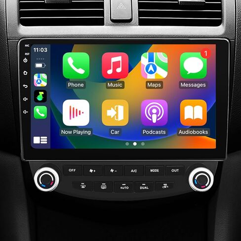 ترقية [2+32G] ستيريو راديو السيارة لهوندا أكورد 2003-2007، مع [Carplay & Android Auto] شاشة لمس 10.1 بوصة بلوتوث 5.0 ملاحة GPS 4G WiFi راديو AM/FM/RDS، مع كاميرا احتياطية DSP EQ AHD رباعية النواة in Kuwait
