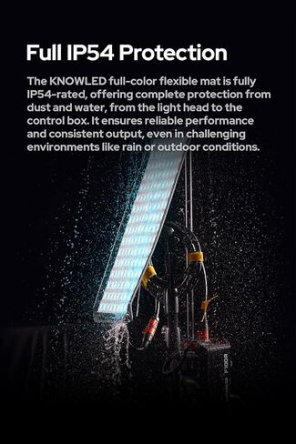 Godox Knowled F200Bi BI-Color Led Video Light Panel with Honeycomb Grid, Foldable Waterproof Flexible LED Mat DMX/CRMX/2.4G/APP Control for Film, Broadcast, Video Production & Photography (2.1 x 2.1') in Kuwait