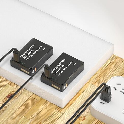 بطارية LP-E12، بطارية ليثيوم أيون LP-E12 3 عبوات شحن USB مباشر لكاميرات Canon EOS-M، EOS M2، EOS M10، EOS M50، EOS M50 Mark II، EOS M100، EOS M200، SX70 HS، Rebel SL1 in Saudi Arabia