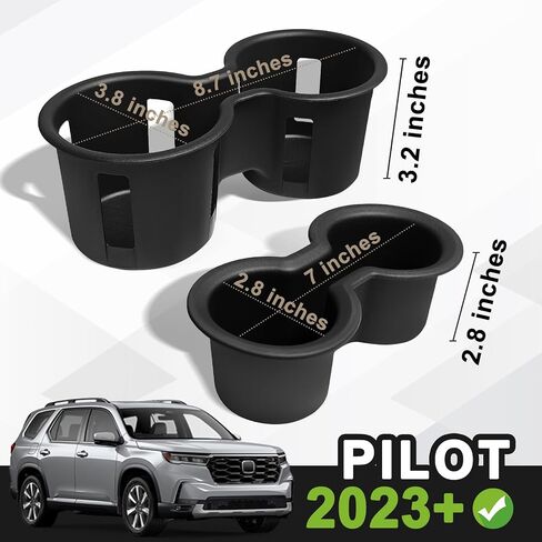 Muslogy Center Console Cup Holder Inserts Compatible with 2023-2025 Honda Pilot & 2026 Honda Passport Accessories Middle Console Front Drink Stopper Non-Slip TPE Rubber Organizer Drink Cup Holder in Saudi Arabia