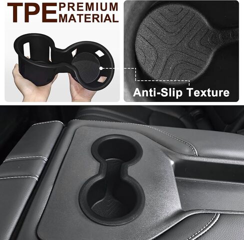 Muslogy Center Console Cup Holder Inserts Compatible with 2023-2025 Honda Pilot & 2026 Honda Passport Accessories Middle Console Front Drink Stopper Non-Slip TPE Rubber Organizer Drink Cup Holder in Saudi Arabia