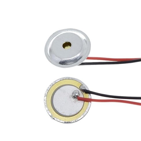 10 Pcs Piezoelectric Piezo Ceramic Wafer Plate Dia 15mm for Buzzer Loudspeaker + Aluminum Shell in Kuwait