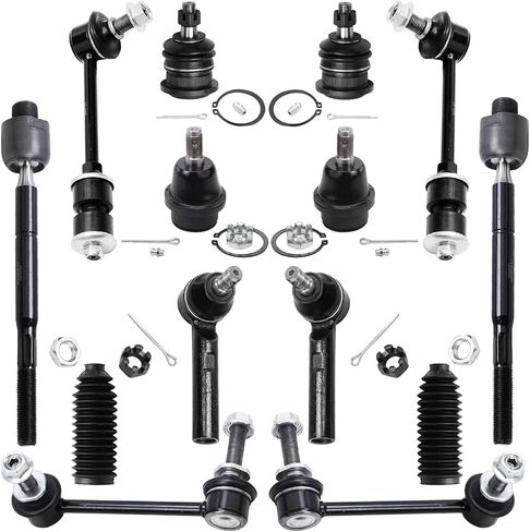 Detroit Axle - Front 14pc Suspension Kit for 03-09 Toyota 4Runner Lexus GX470, 07-09 FJ Cruiser, 4 Front and Rear Sway Bars 4 Upper Lower Ball Joints 4 Outer and Inner Tie Rods 2 Boots Replacement in Saudi Arabia