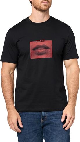 تي شيرت بشعار جرافيك للرجال من HUGO in Kuwait