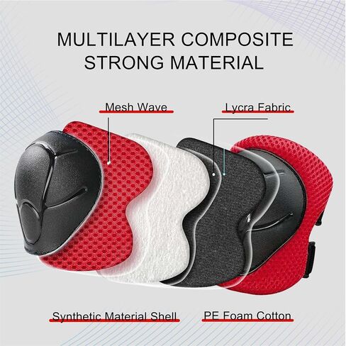 Knee Pads for Kids， Knee Pads and Elbow Pads Set Toddler 3-10 Years Protective Gear Set for Girls Boys with Wrist Guards for Skating Cycling Bike Rollerblading Scooter in Kuwait
