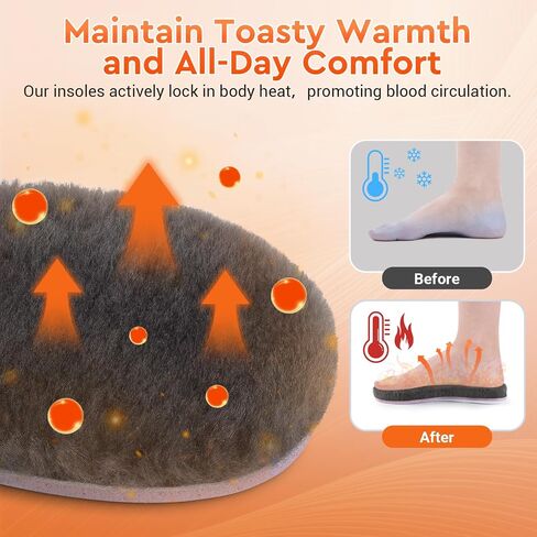 Women’ s Sheepskin Insoles, 17mm Thick Wool, Shoe Inserts for Work Boots, Sneakers, Winter Warm Wool Shoe Insoles for Pain Relief, Soft Replacement Shoe Pads (US W8-8.5, 1 Pair) in Saudi Arabia