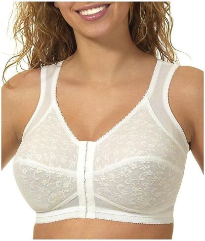 Front Closure Bandeau Bra | 9605 | Made in USA | Soft Cups w/Back Support | Wire-Free Everyday Comfort | Sizes 34B–52F in Kuwait