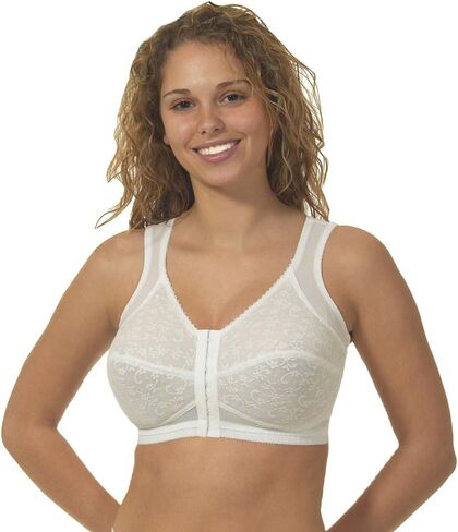 Front Closure Bandeau Bra | 9605 | Made in USA | Soft Cups w/Back Support | Wire-Free Everyday Comfort | Sizes 34B–52F in Kuwait