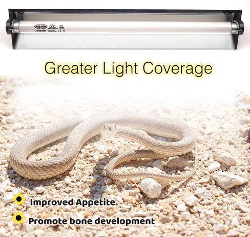 T8 UVB Reptile Lamp, 2-Pack 15W 10.0 UVB Light Bulbs, German Raw Material Fluorescent Lamp, Liner UVB Tube for Desert-Dwelling Reptiles, Bearded Dragon UVB Light 18 inches in Kuwait